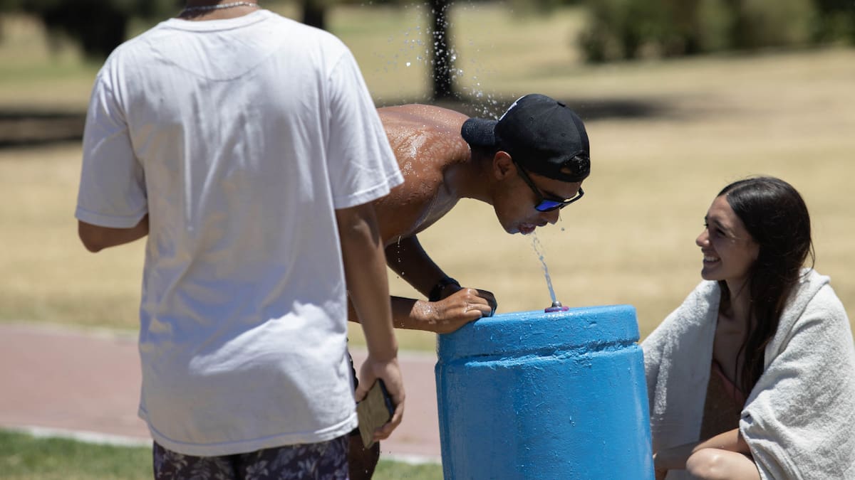 Calor en la Ciudad de Buenos Aires. Foto: NA.