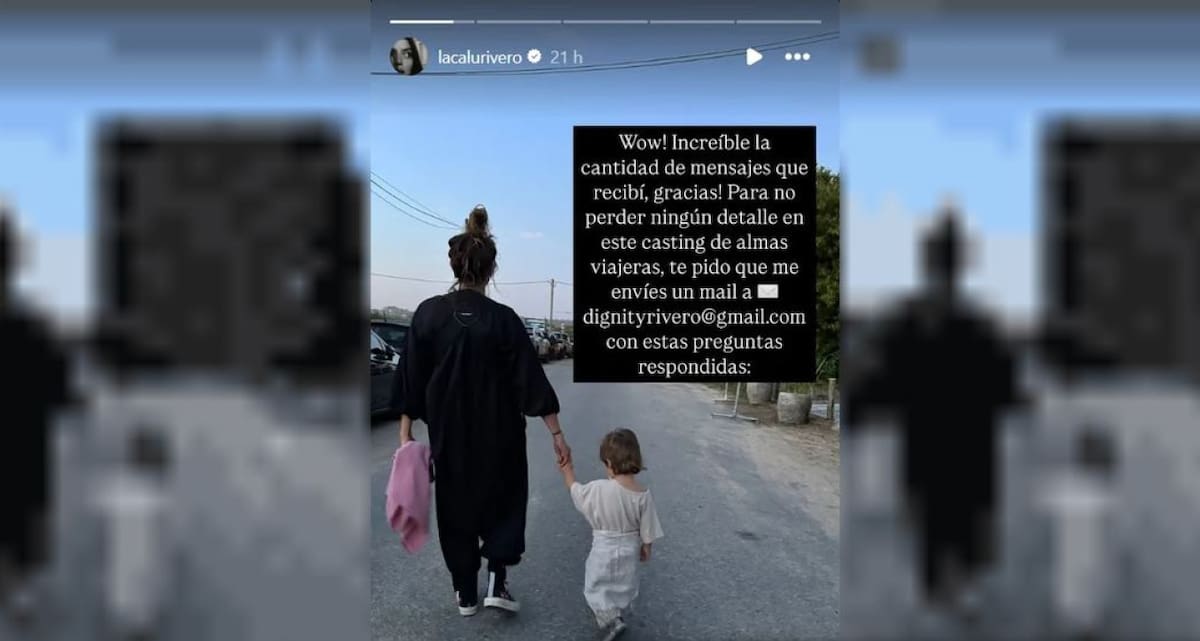 Calu Rivero abrió una convocatoria para encontrar una "niñera nomade". Redes Sociales