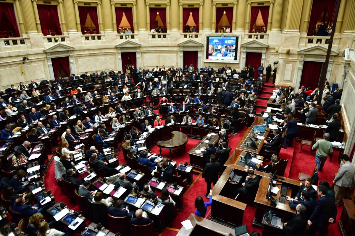Sesión en la Cámara de Diputados.