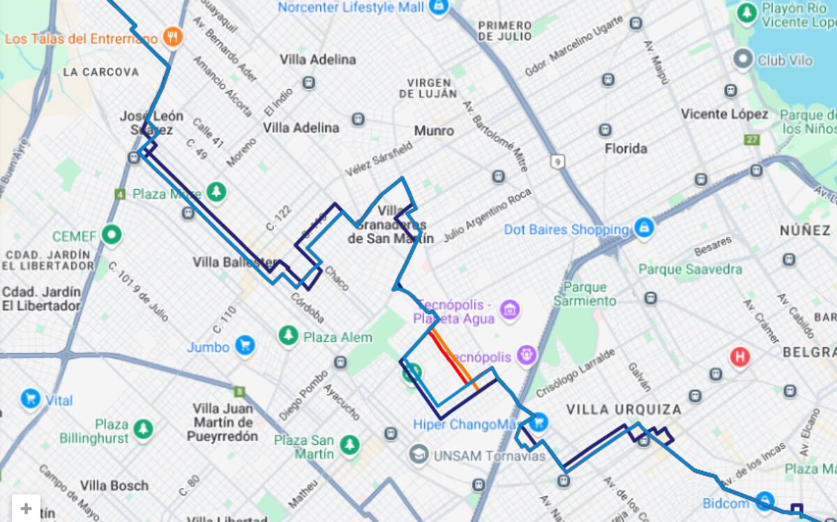 Cambios en los ramales del colectivo 127.