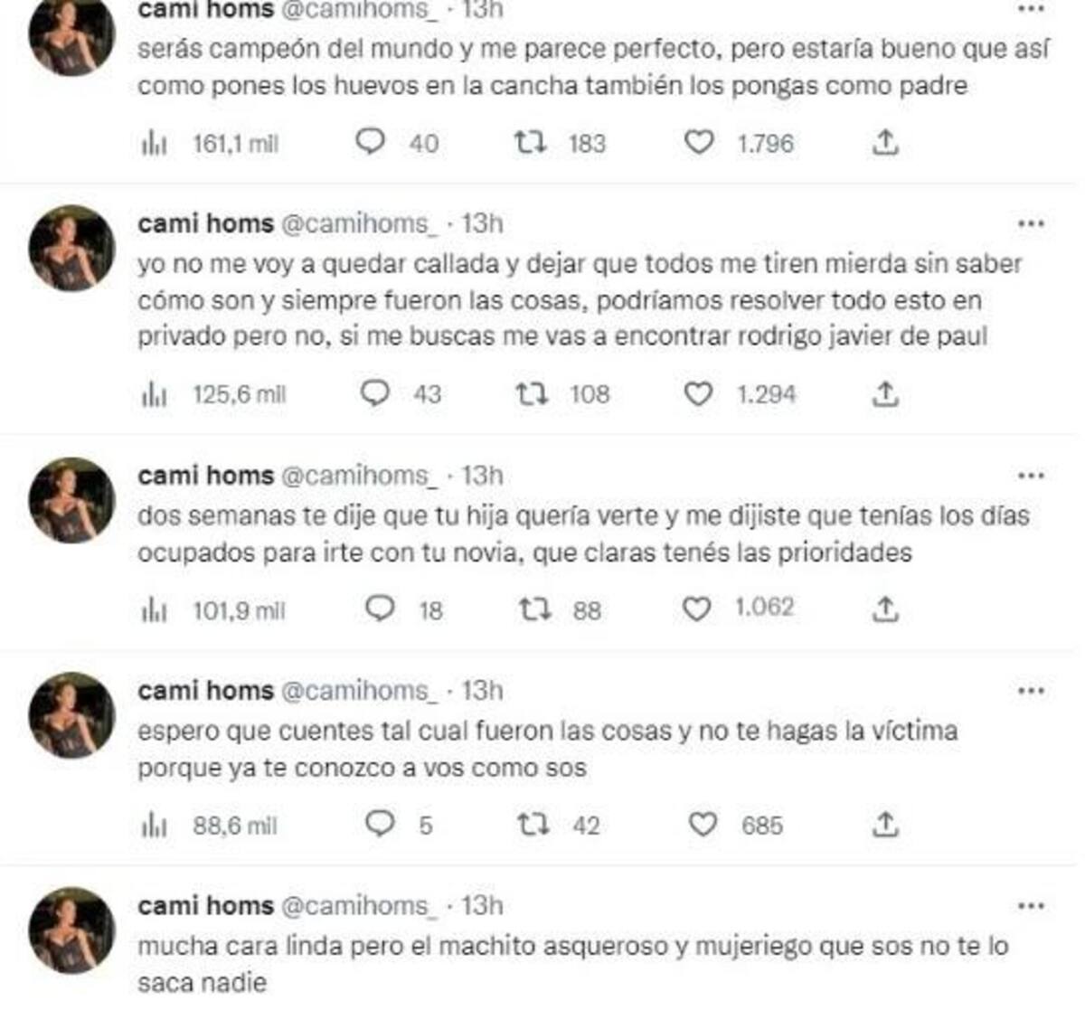 Camila Homs aseguró que hackearon su cuenta de Twitter. NA
