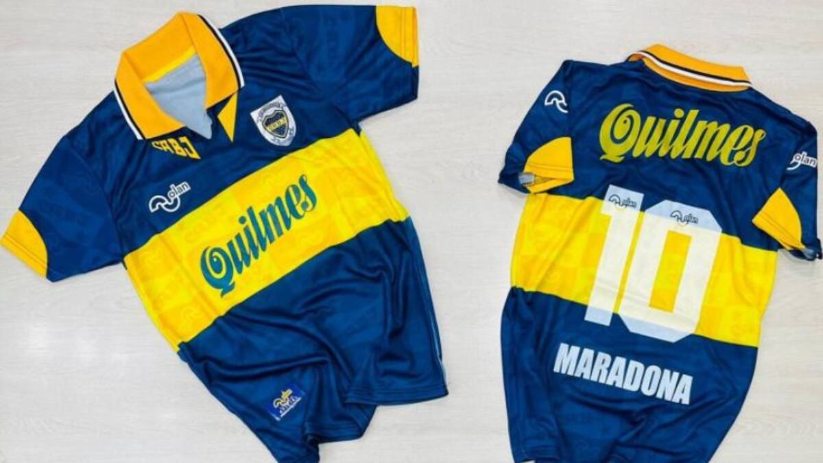 Camisetas de Diego Maradona. Foto: NA.