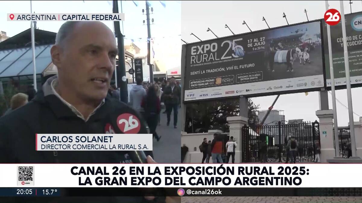 Canal 26 en la Exposición Rural 2025: “La tecnología avanza cada vez más en la producción del campo”