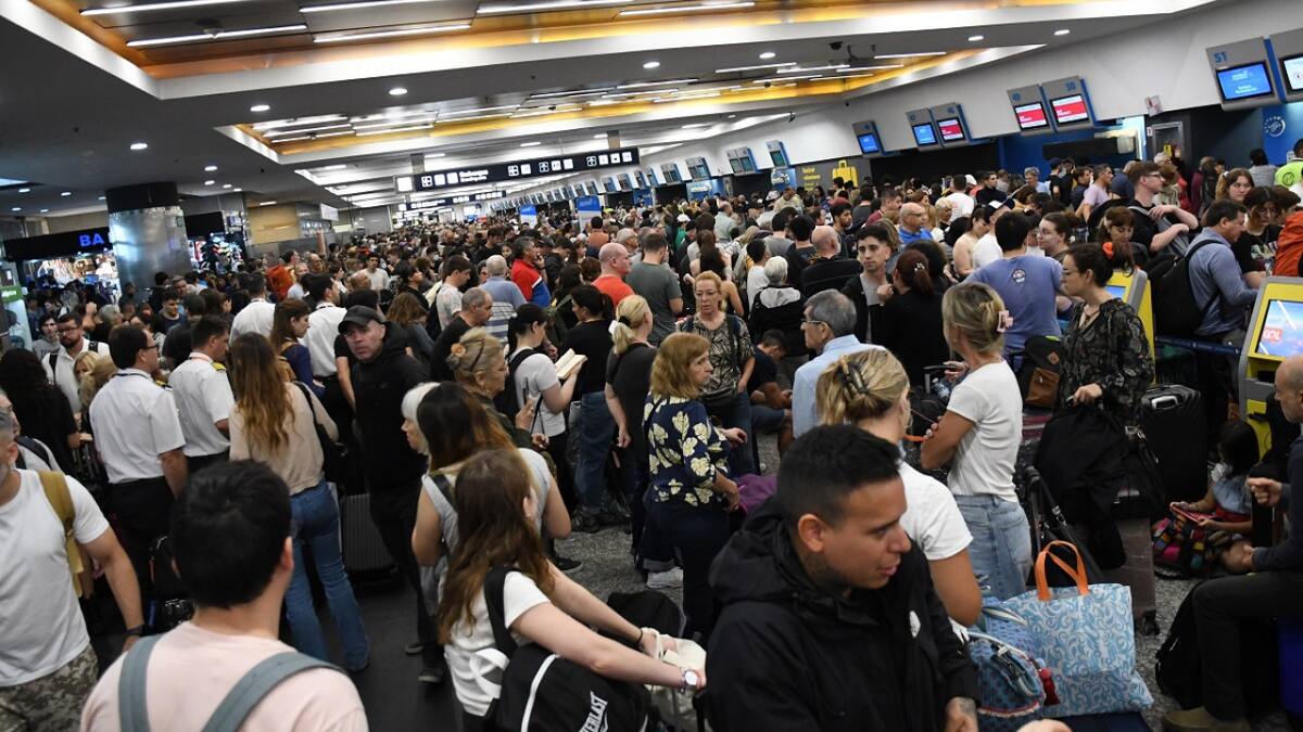 Empleados de Intercargo anunciaron un nuevo paro en Aeroparque Jorge Newbery. Foto: Télam.