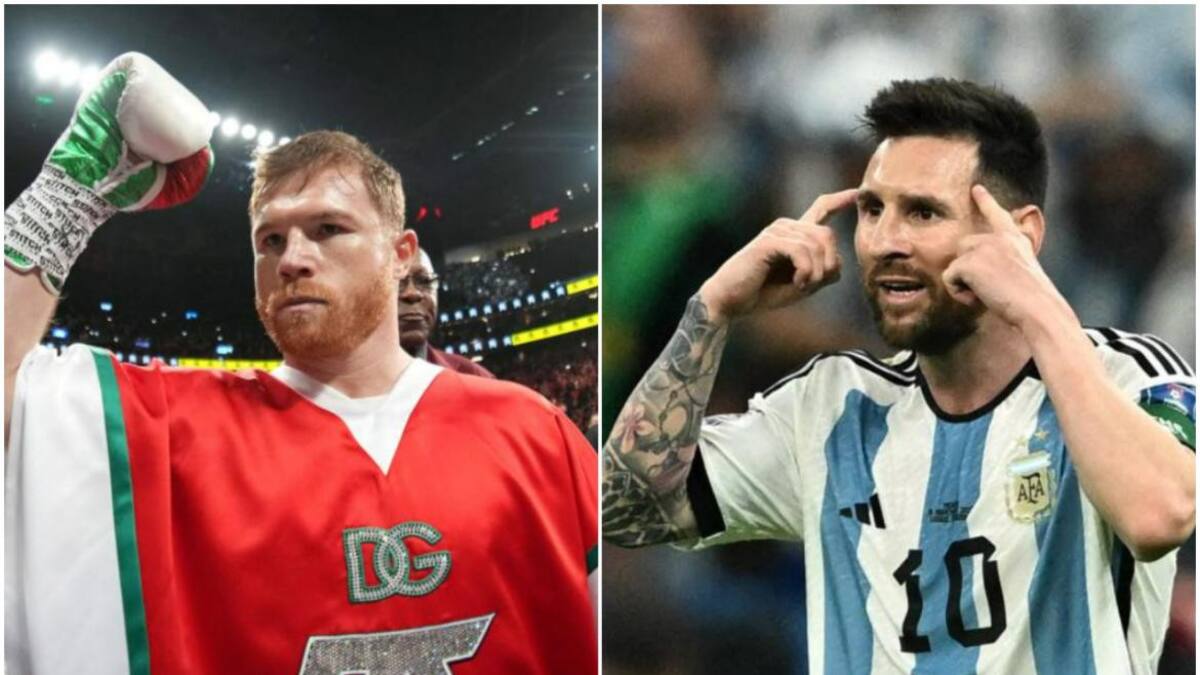 Canelo Álvarez y Lionel Messi. Fotos: Reuters.