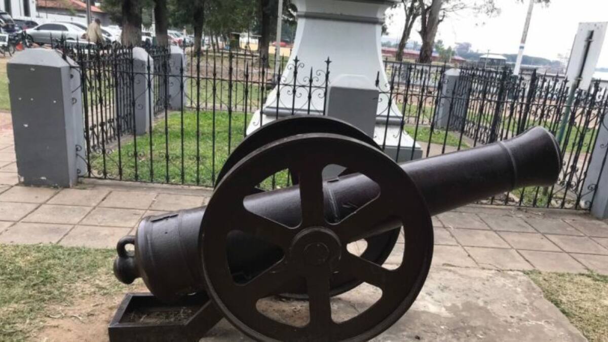 Cañón usado en la Guerra de la Triple Alianza. Foto: sitio ultimahora