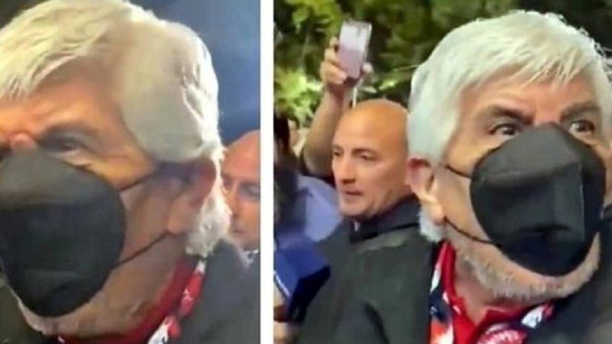 Captura video de Hugo Moyano, hinchas de Independiente insultándolo