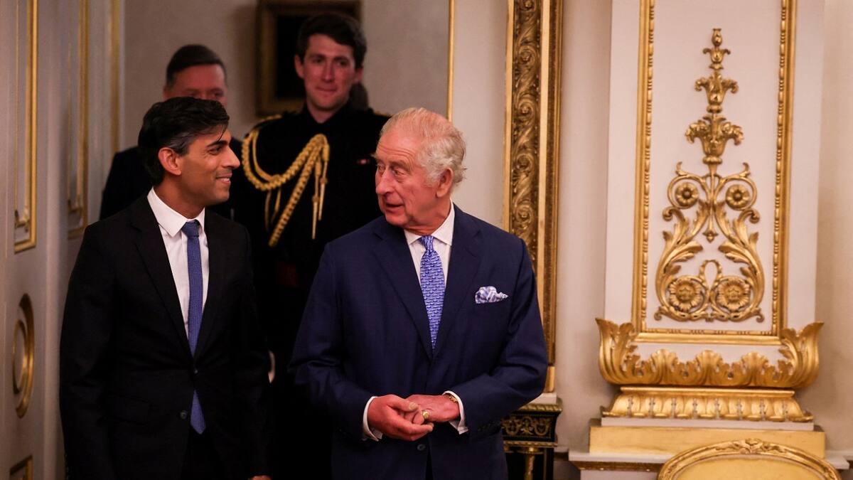 Carlos III y Rishi Sunak. Foto: Reuters
