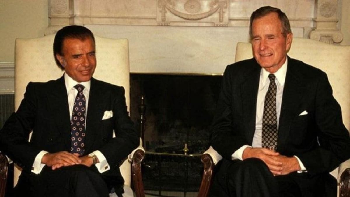 Carlos Menem y George H. W. Bush.