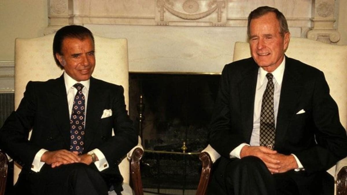Carlos Menem y George H. W. Bush, Argentina, Estados Unidos, presidentes