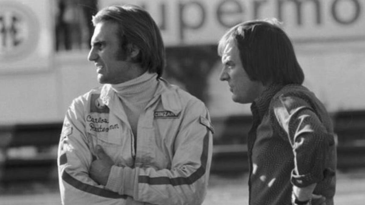 Carlos Reutemann y Bernie Ecclestone. Foto: NA.