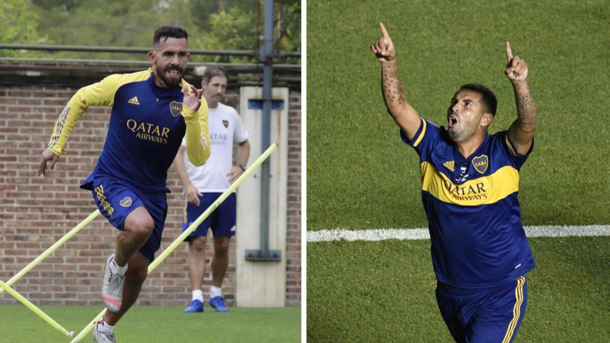 Carlos Tevez y Edwin Cardona, Boca, fotos NA