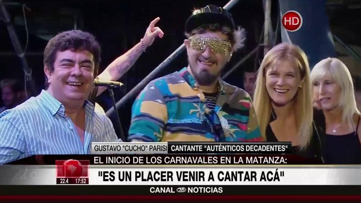 Carnavales de La Matanza, con la diversión de Los Auténticos Decadentes