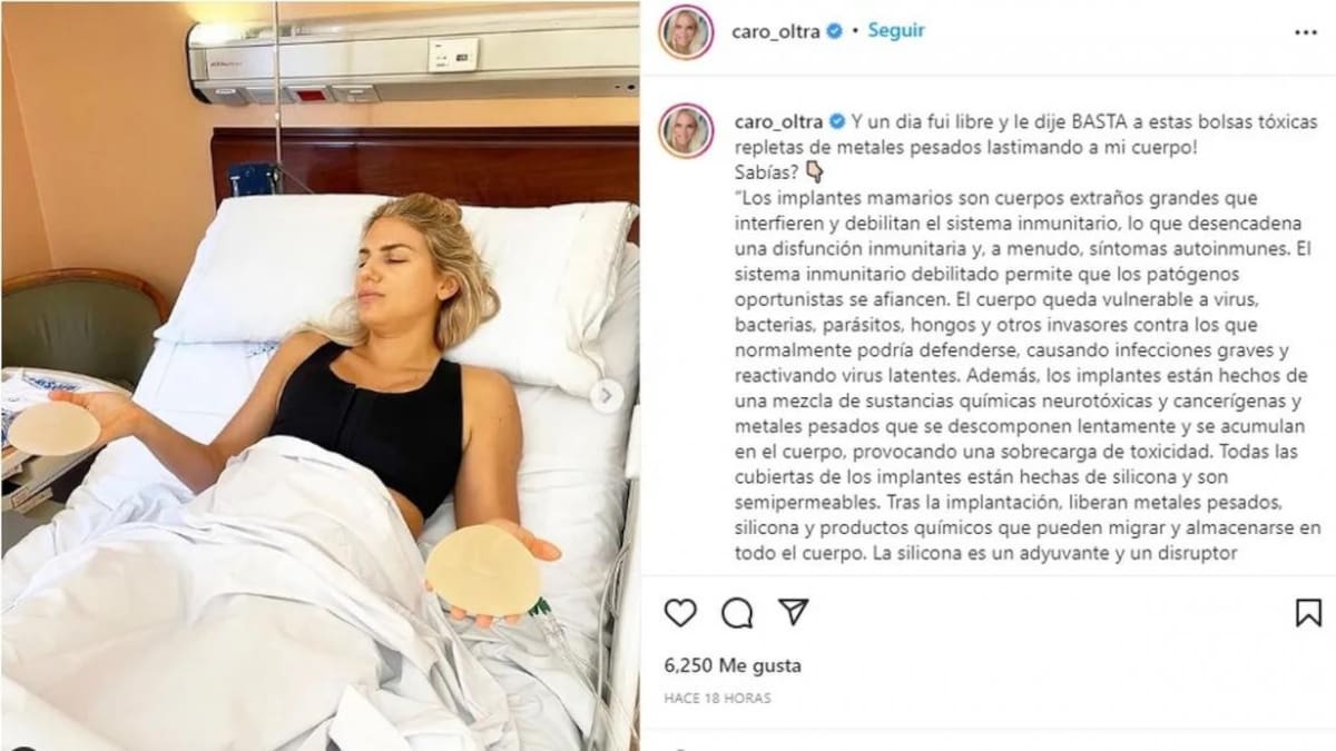 Carolina Oltra, posteo de Instagram