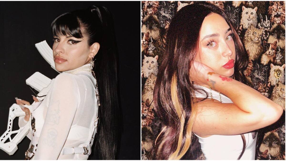 Cazzu y Nicki Nicole. Fotos: Instagram.