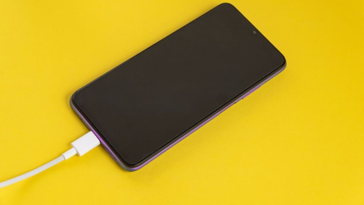 Celular; cargador. Foto: Freepik
