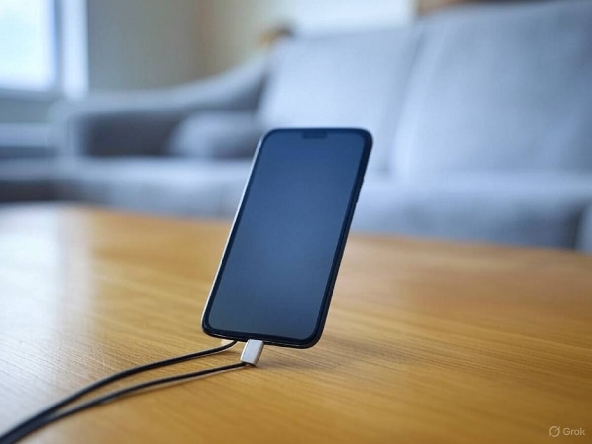 Celulares; carga de celular. Foto: Grok.