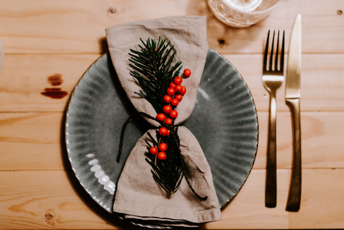 Cena navideña. Foto Unsplash.
