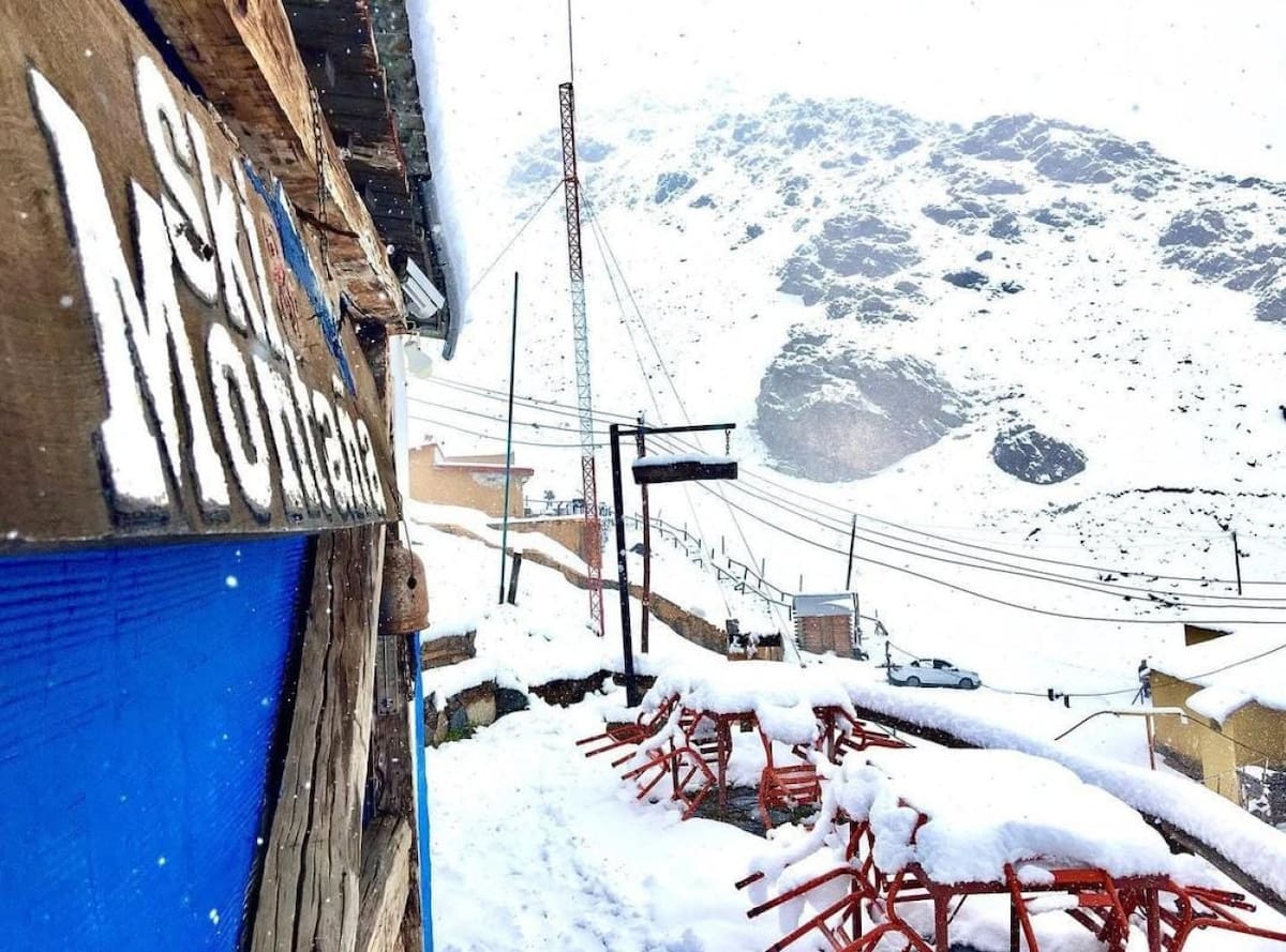 Centro de esquí Vallecitos, en Mendoza. Foto: Instagram / refugio_ski_montana_vallecitos.