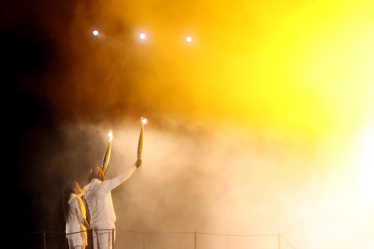 Ceremonia de apertura de los Juegos Olímpicos, llama olímpica. Foto: Reuters