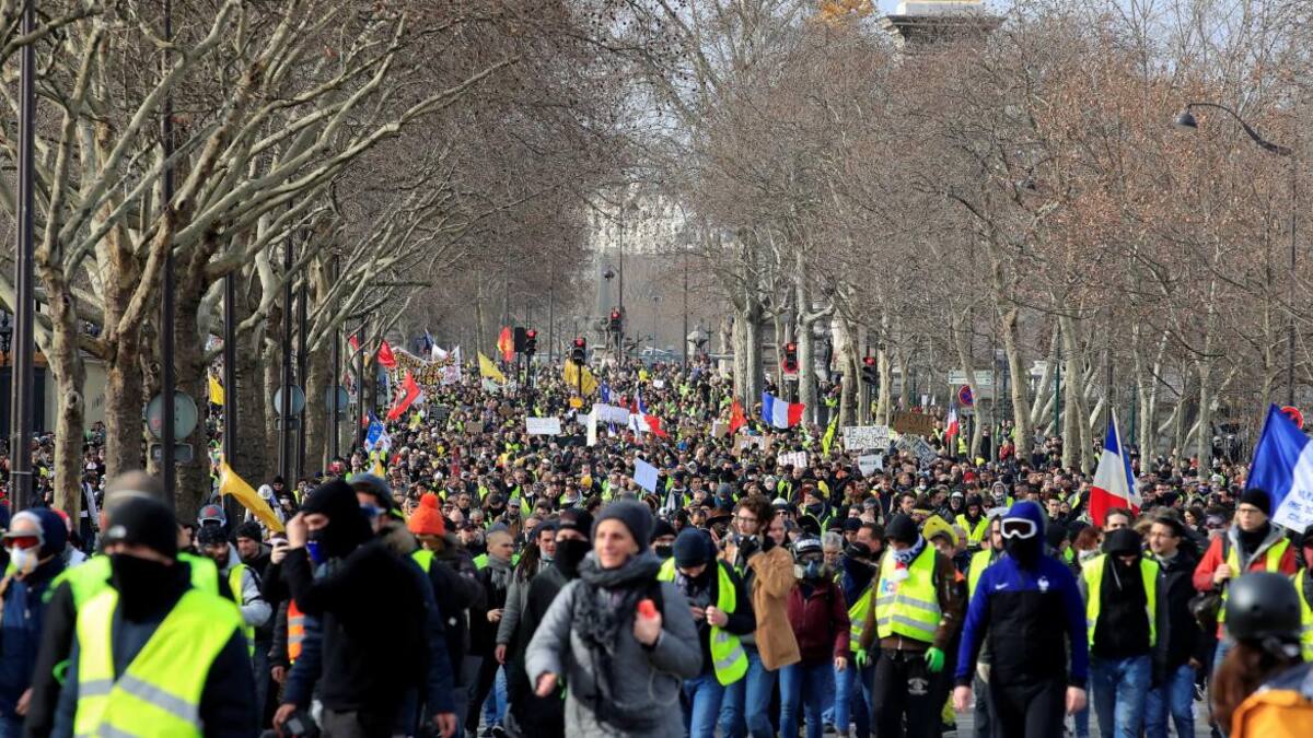 Chalecos amarillos - Foto Retuers protesta en París