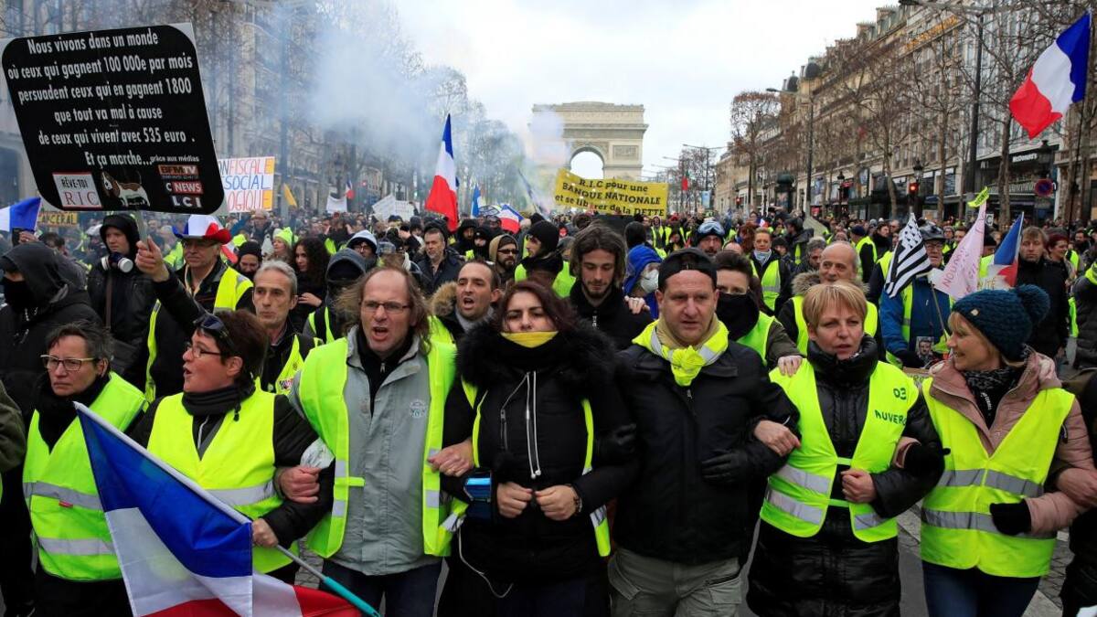 Chalecos amarillos - protestas en París
