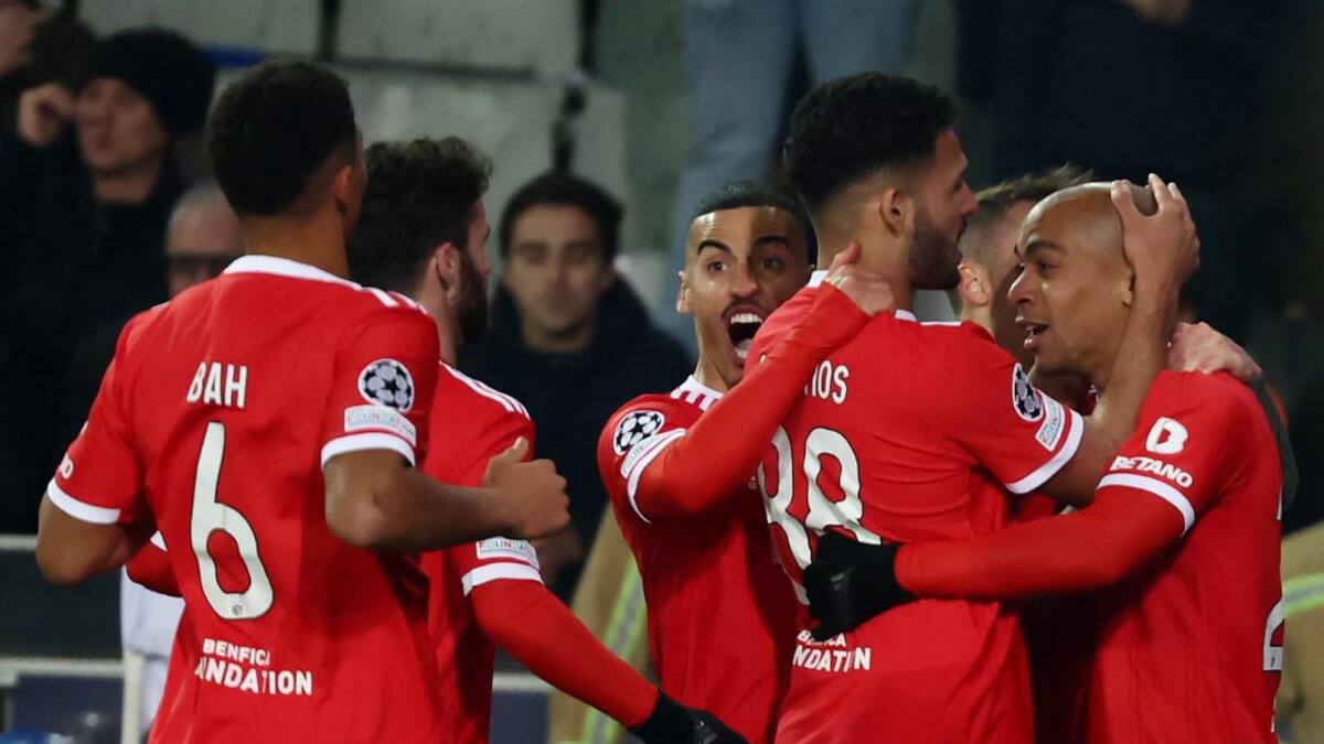 Champions League, Brujas vs. Benfica. Foto: REUTERS.