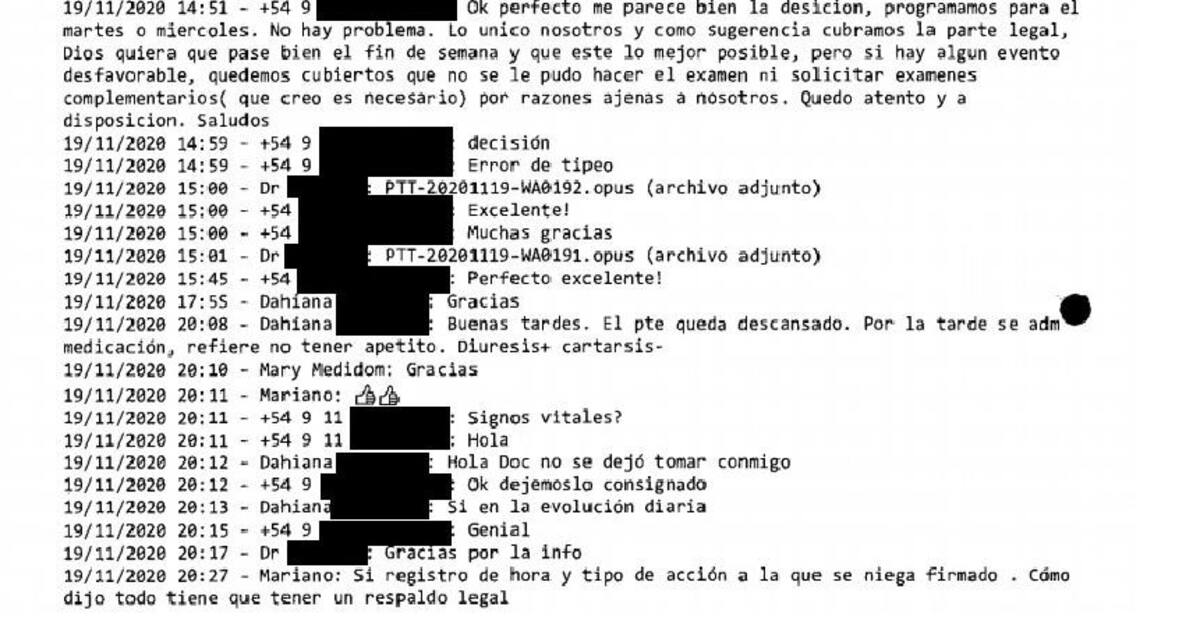 Chats enfermeros de Maradona