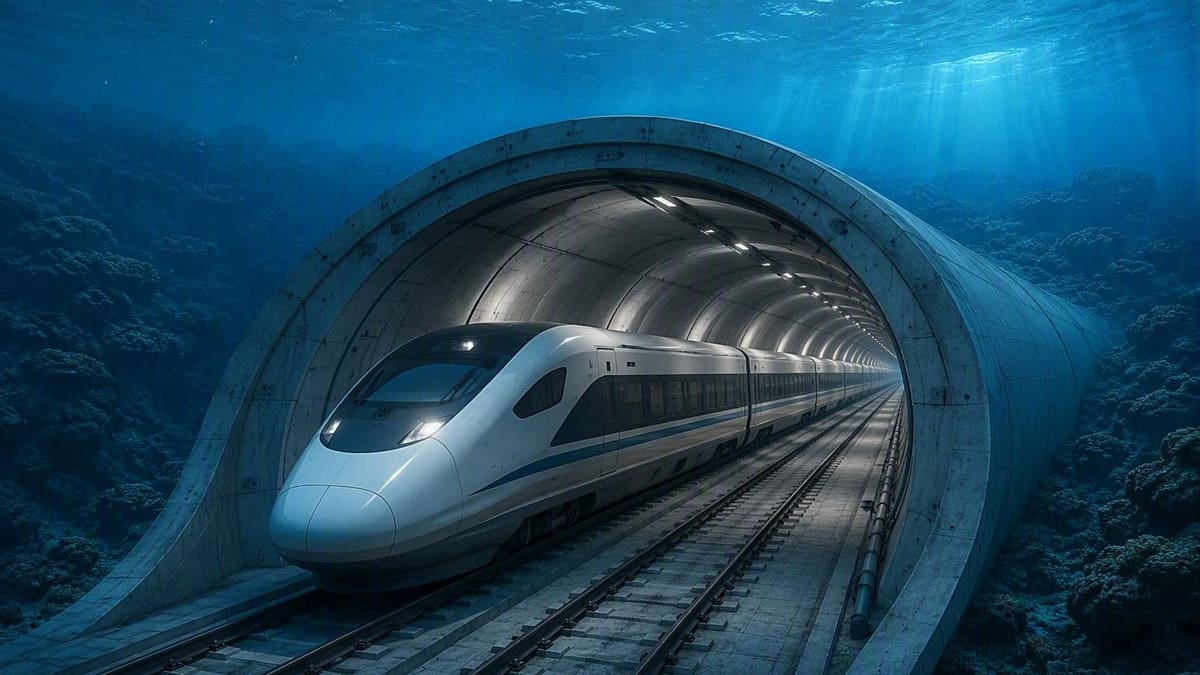 China construye el túnel ferroviario submarino más largo del mundo: tendrá un tramo de 16,8 kilómetros bajo el mar