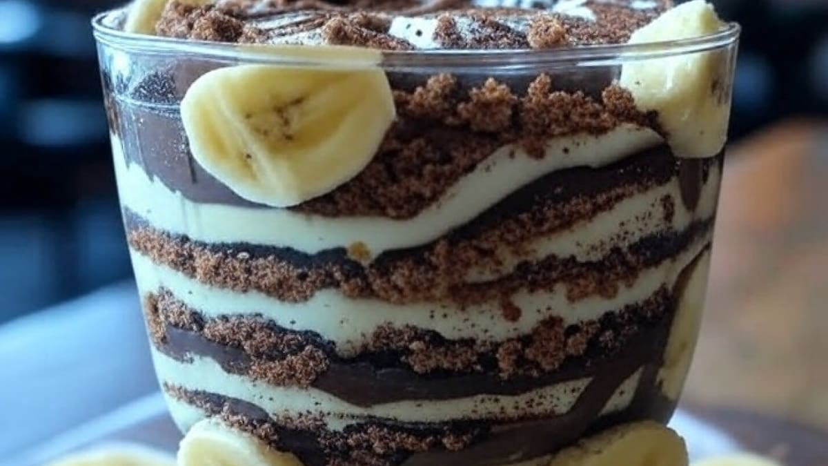 Chocotorta con bananas.