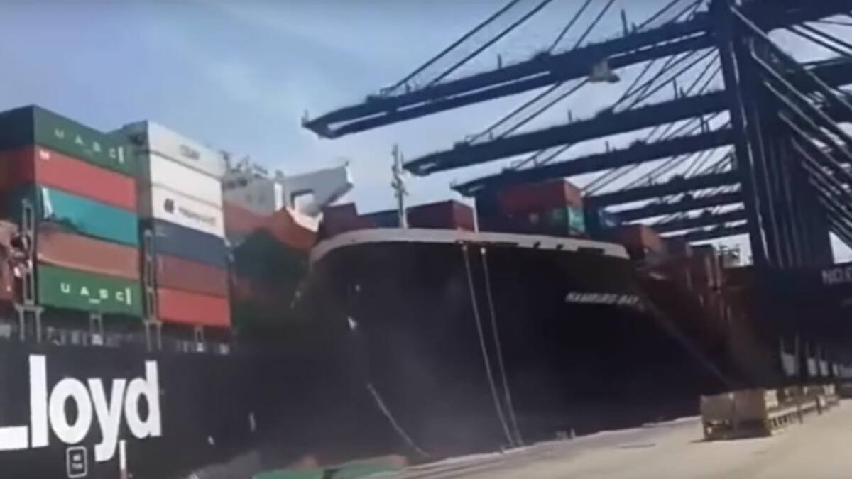 Choque de contenedores en Pakistán