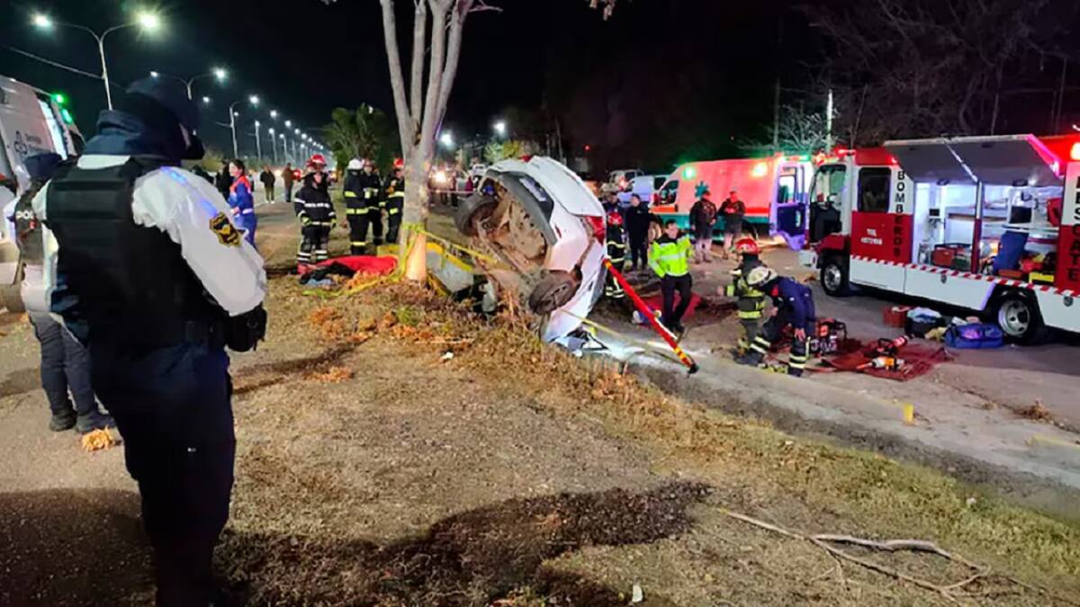 Choque en Mendoza. Foto: Policía de Mendoza.