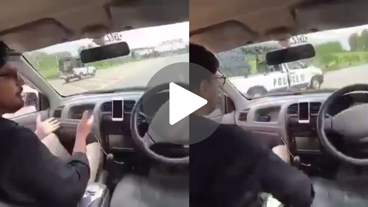 Video: creó un auto sin conductor, quiso demostrar cómo se manejaba solo y chocó contra un patrullero