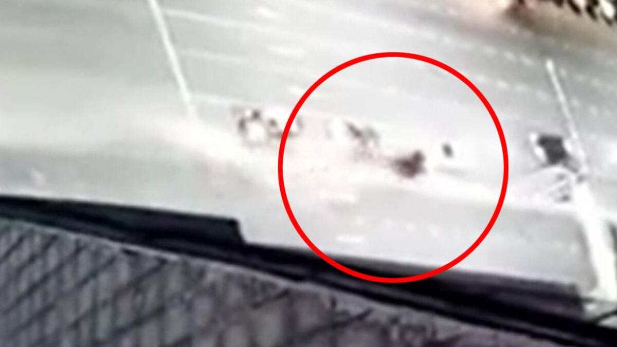 Choque en Palermo, foto cámara de seguridad