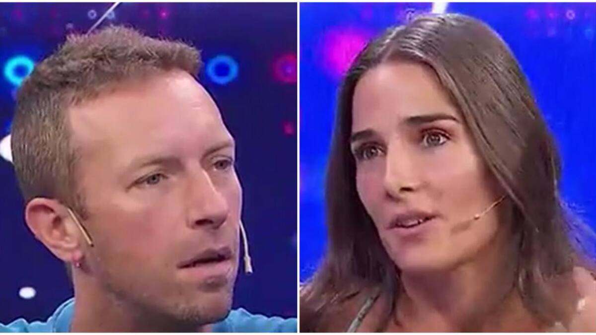 Chris Martin y Juana Viale. Fotos: captura.