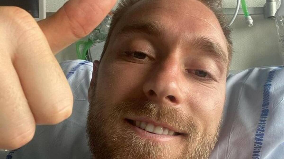Christian Eriksen desde el hospital