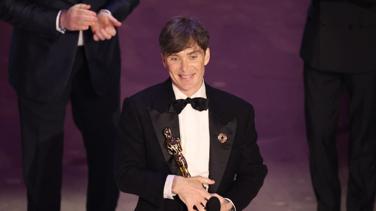 Cillian Murphy en los Oscars 2024. Foto: Reuters.