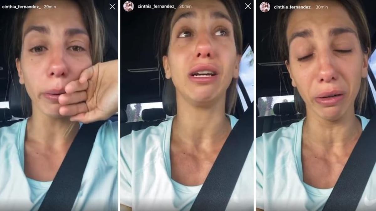 Cinthia Fernández llora tras el robo de su billetera, dólares y documentos, Instagram
