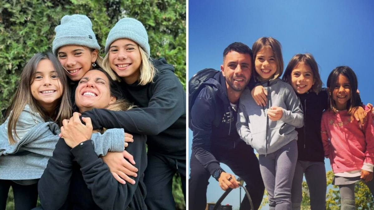 Cinthia Fernández y Matías Defederico junto a sus hijas. Foto: Instagrams.