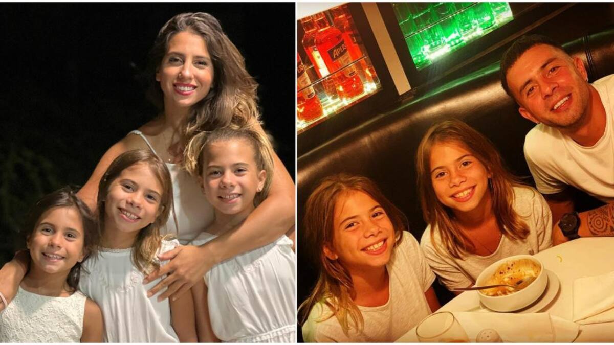 Cinthia Fernández y Matías Defederico junto a sus hijas. Fotos: Instagram.