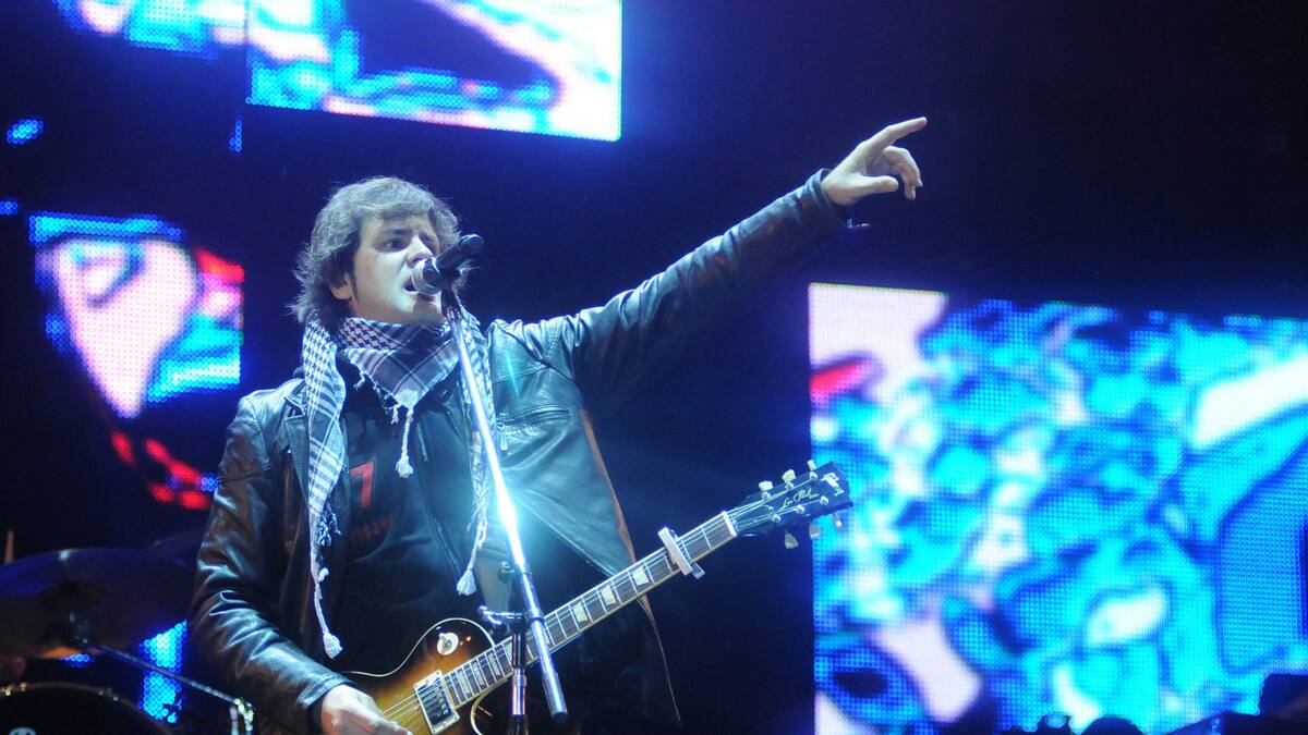 Ciro Martínez en la última presentación de Los Piojos en 2009. Foto: NA.