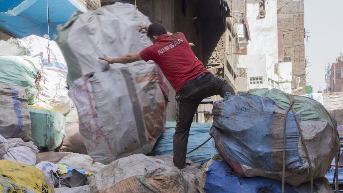 "Ciudad de los Residuos" en Egipto. Foto: EFE.