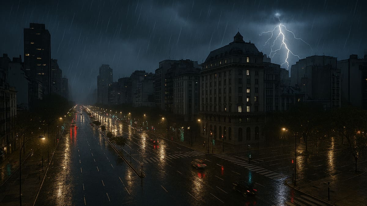 Lluvia y tormenta en gran parte del país.