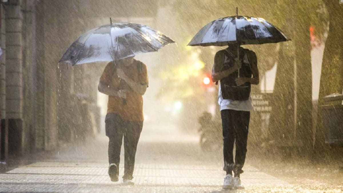 Lluvias en la Ciudad de Buenos Aires. Foto: NA.