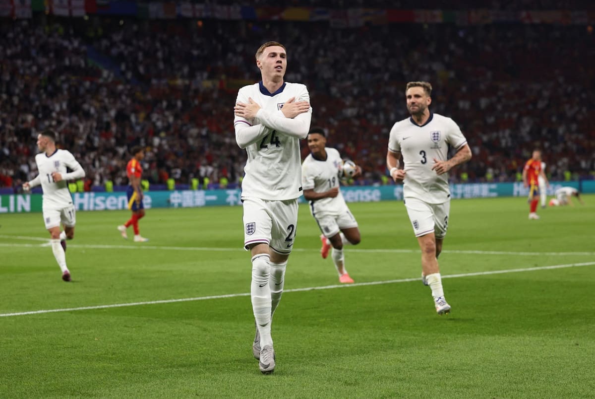 Cole Palmer; España vs. Inglaterra; Eurocopa 2024. Foto: Reuters.