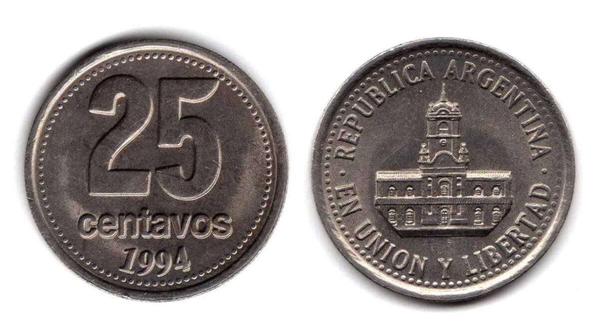 Coleccionistas pagan hasta $15.000 por un ejemplar de la moneda de 25 centavos. Foto: BCRA