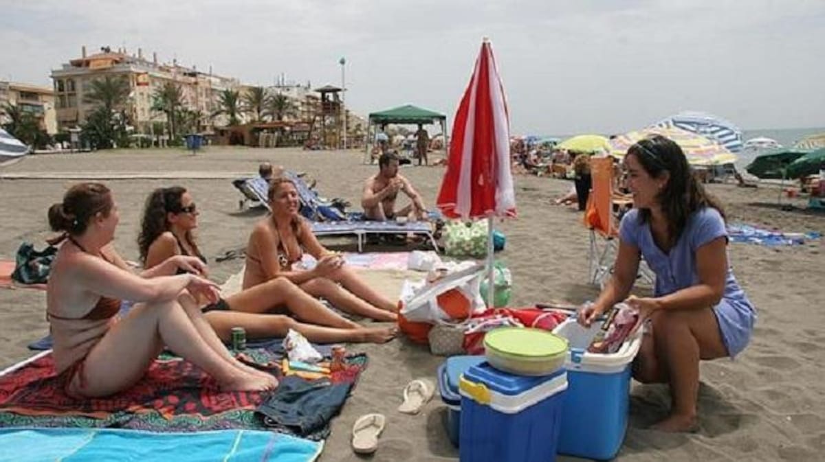 Comida en la playa