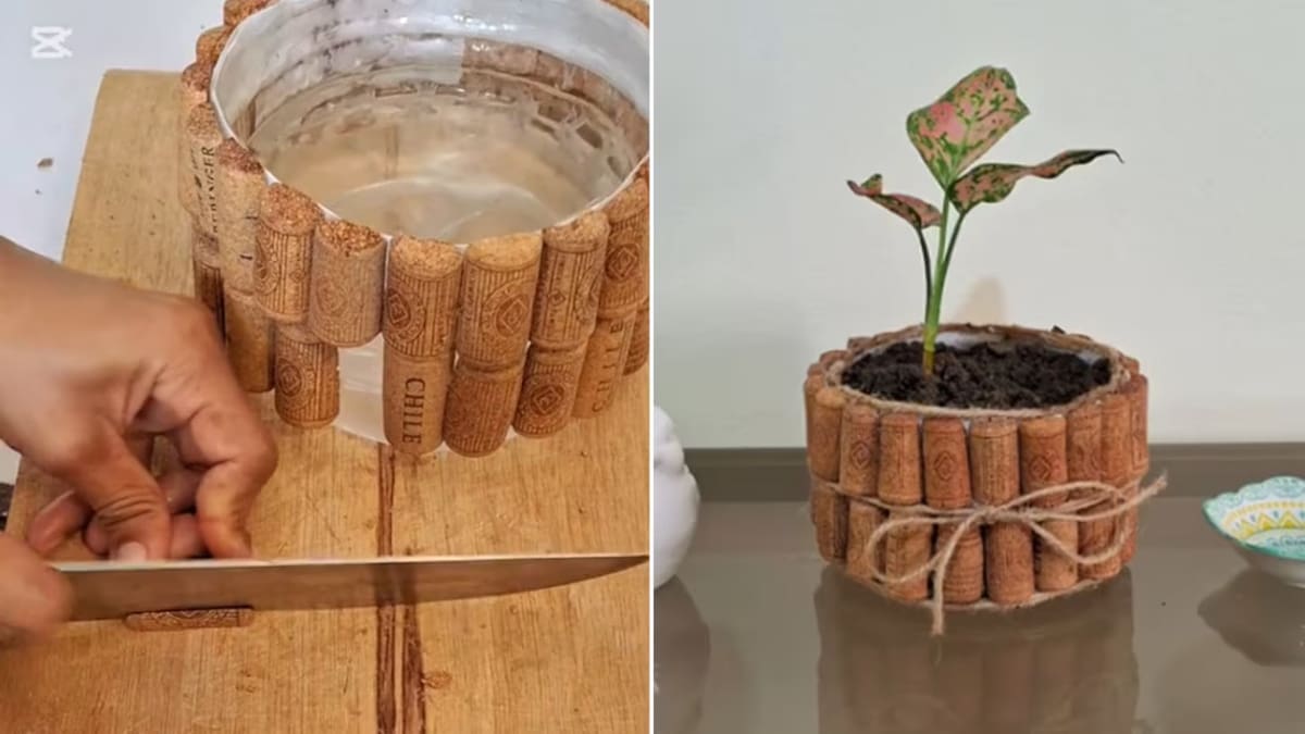 Cómo hacer una maceta con objetos reciclables. Fuente: Tik Tok @artisima