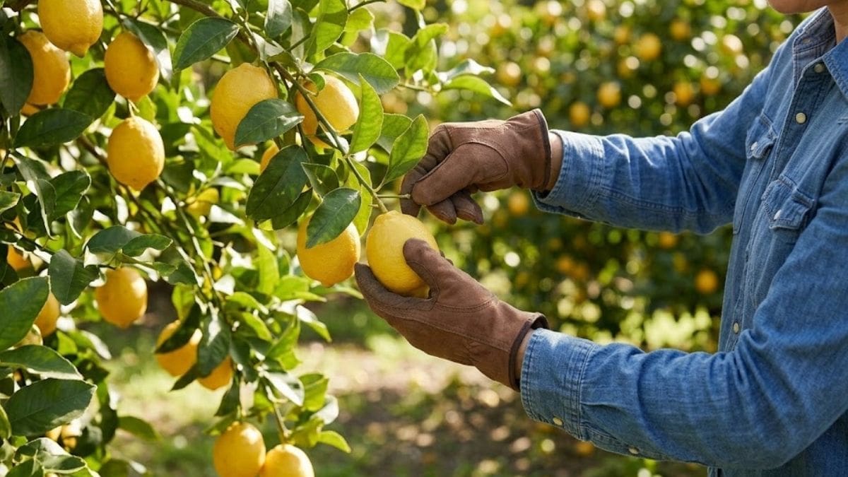 Arrancar un limón del limonero con las manos: qué cuidados hay que tener para no dañar el árbol