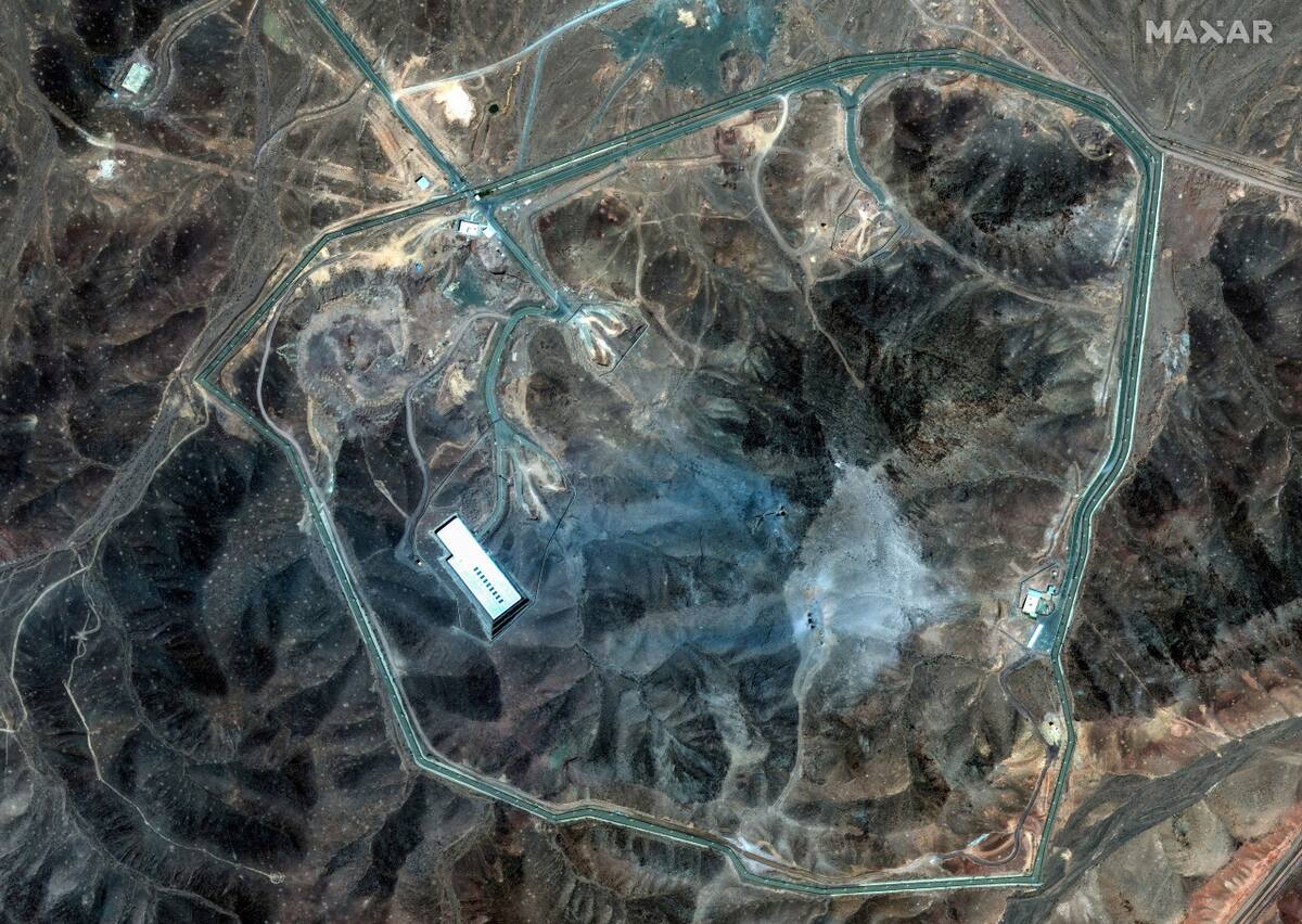Complejo subterráneo de Fordow, tras el ataque de EE.UU. a Irán. Foto: Reuters.